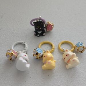 Set Of Four Bag Charms